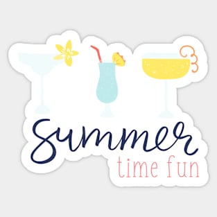 Summer Time Drinks Sticker